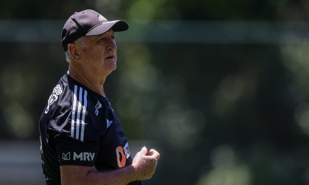 Felipão em treino do Atlético (foto: Pedro Souza/Atlético)