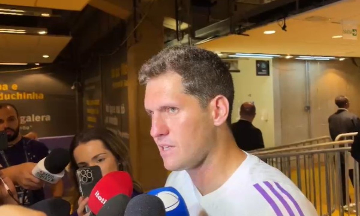 Rafael Cabral em entrevista após a partida contra o Athletico-PR (foto: Reprodução)