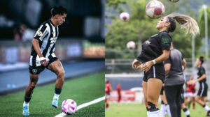 Matias Segovia e Amanda Camargo, jogadores dos times masculino e feminino do Botafogo, vivem um 