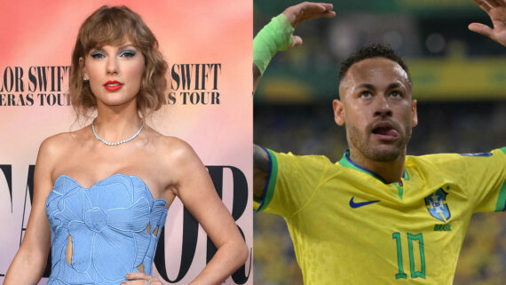 Taylor Swift e Neymar (foto: AFP)
