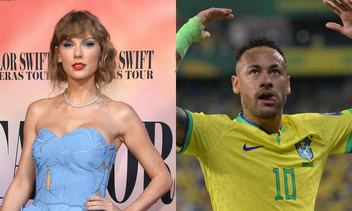 Taylor Swift e Neymar (foto: AFP)