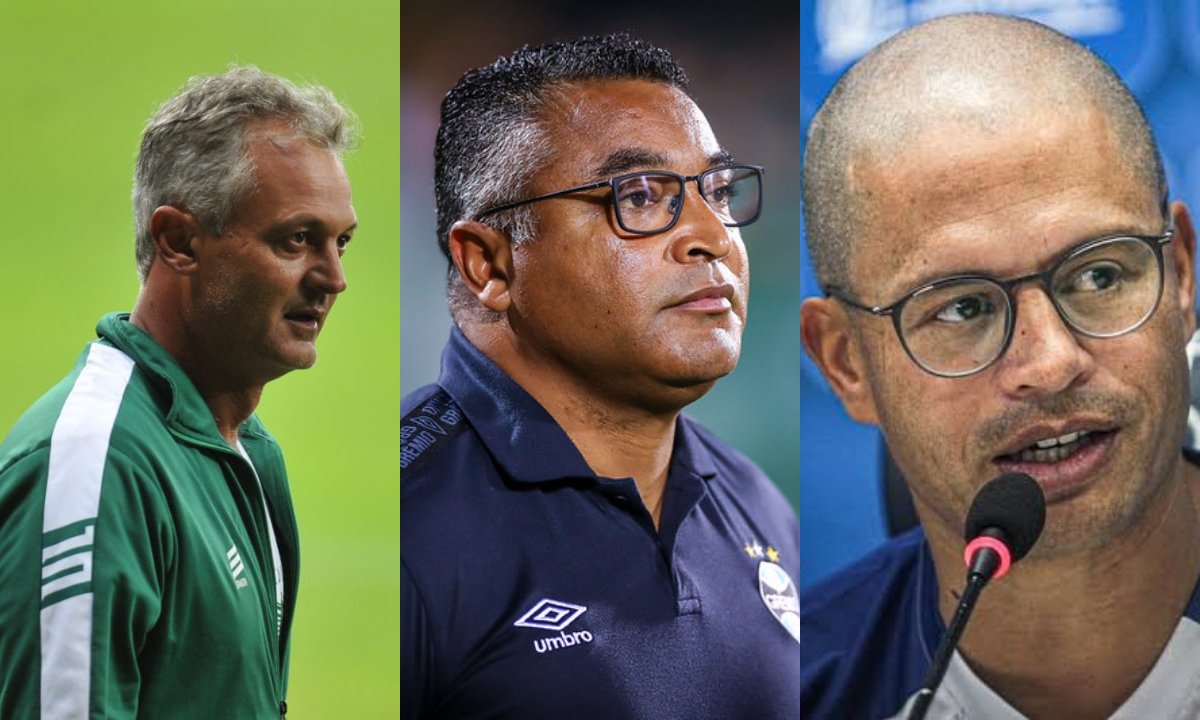 Lisca, Roger Machado e Alex (foto: Divulgação)