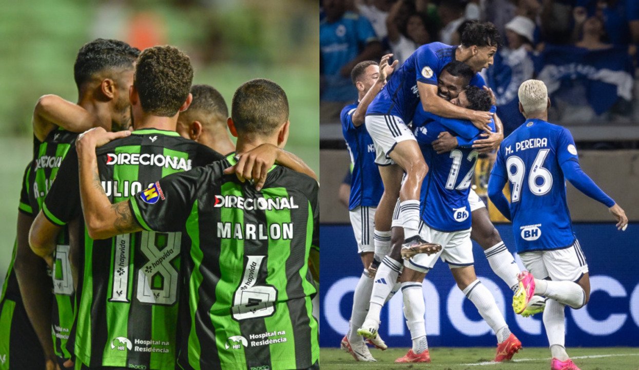 América e Cruzeiro (foto: Mourão Panda / América | Divulgação/Cruzeiro)