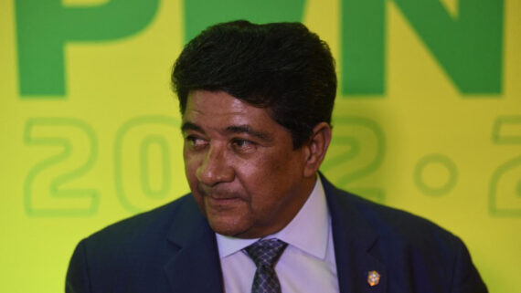 Ednaldo Rodrigues não é mais presidente da CBF (foto: Mauro Pimentel/AFP)