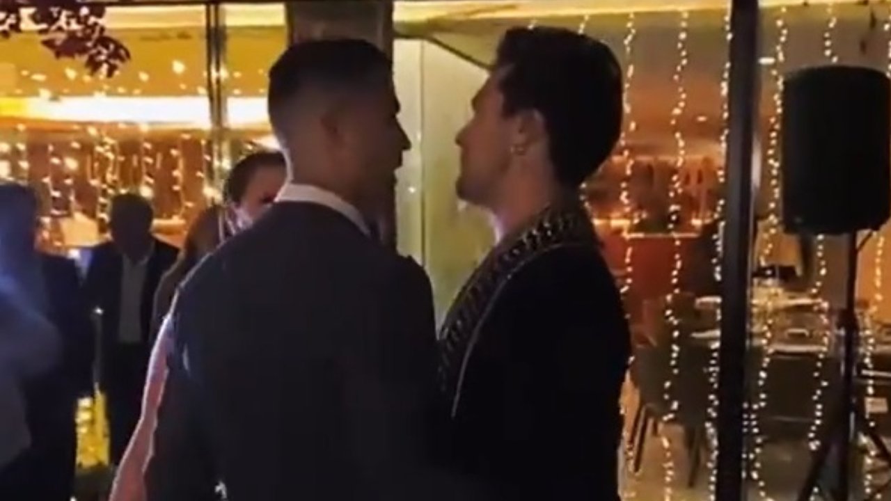 Cristiano Ronaldo e Luan Santana juntos (foto: Reprodução redes sociais)