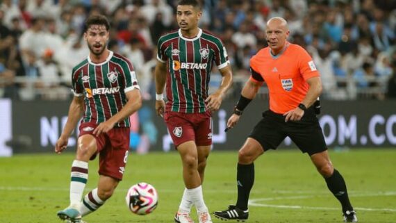 Martinelli se envolveu em uma confusão com Grealish ao fim da final do Mundial (foto: Lucas Merçon/Fluminense)