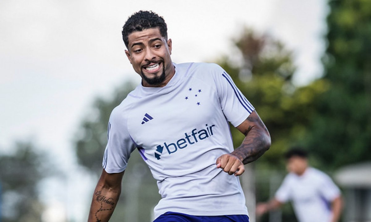 João Marcelo em treino do Cruzeiro (foto: Gustavo Aleixo/Cruzeiro)