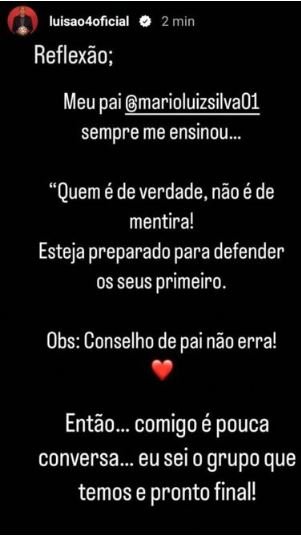 Story do Luisão - (foto: Reprodução)