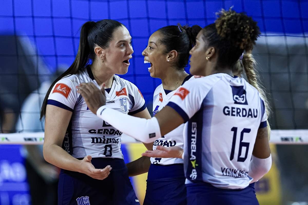 Minas lidera Superliga Feminina de Vôlei (foto: Minas Tênis Clube/Divulgação)