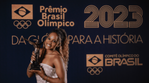 Rebeca Andrade recebeu os prêmios de melhor atleta do ano e melhor da modalidade - Crédito: 