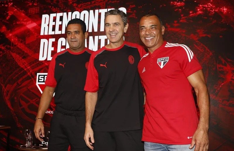 Serginho, Costacurta e Cafu estarão presentes no jogo (foto: São Paulo/Divulgação)