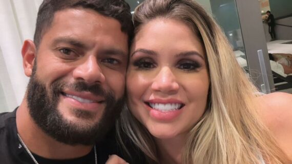 Hulk, do Atlético, e Camila Ângelo, esperam segundo filho (foto: Reprodução/Instagram)