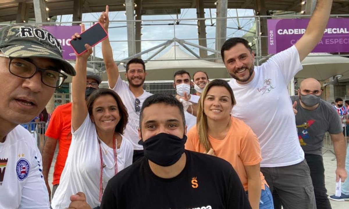 Torcedor atleticano na Fonte Nova (foto: Arquivo Pessoal)