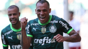 Breno Lopes comemora gol do Palmeiras (foto: Cesar Greco/Palmeiras)