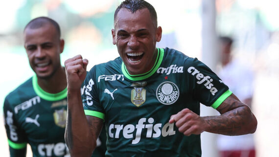 Breno Lopes comemora gol do Palmeiras (foto: Cesar Greco/Palmeiras)