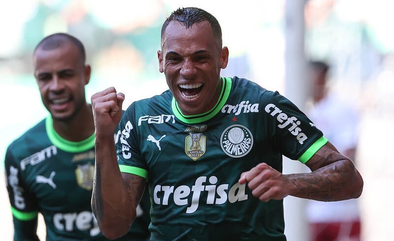 Breno Lopes comemora gol do Palmeiras (foto: Cesar Greco/Palmeiras)