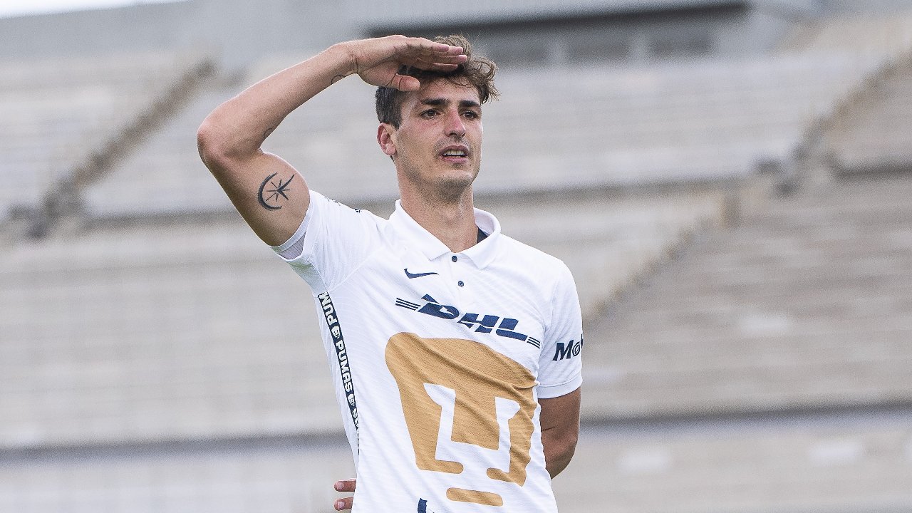 Juan Dinenno, atacante argentino que está perto de fechar com o Cruzeiro (foto: Divulgação/Pumas)