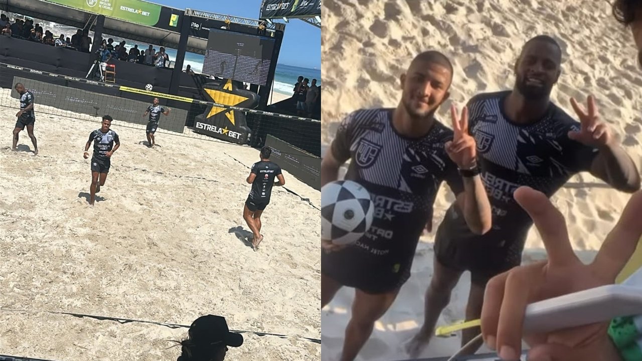 Dedé, ex-zagueiro do Cruzeiro em torneio de futevôlei (foto: Reprodução)