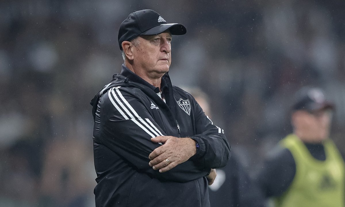 Felipão comanda o Atlético em partida do Mineirão (foto: Pedro Souza/Atlético)