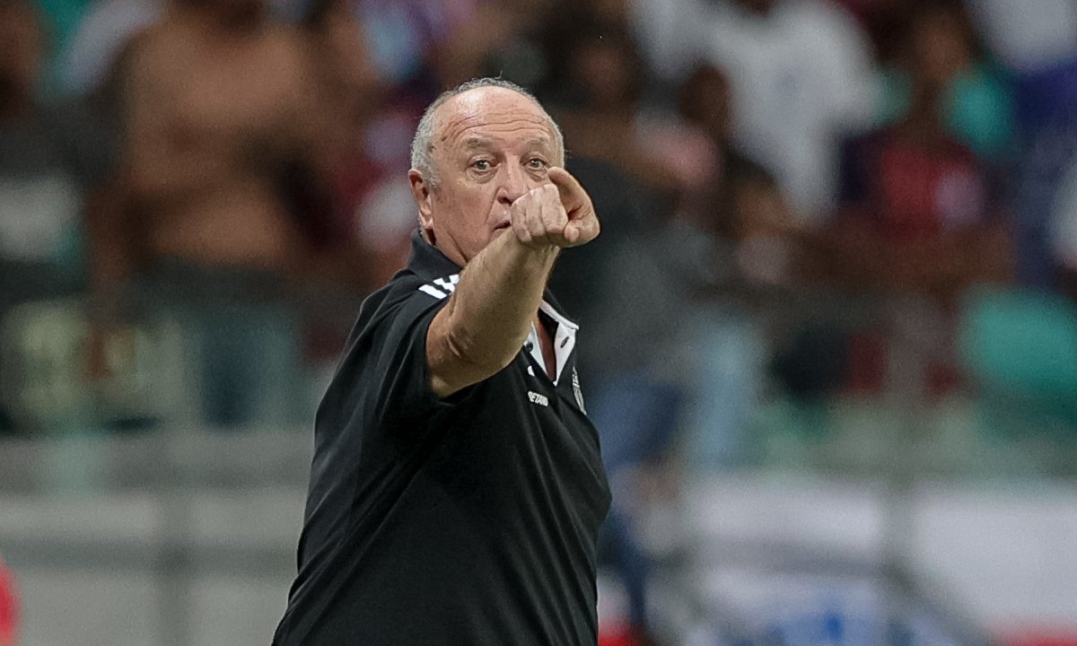 Felipão em Bahia x Atlético (foto: Pedro Souza/Atlético)