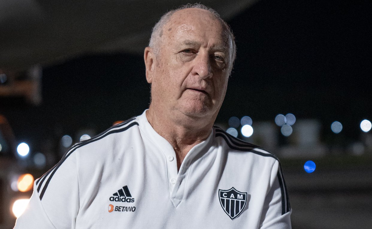 Felipão, técnico do Atlético, aprimorou consistência defensiva da equipe no segundo semestre de 2023 (foto: Pedro Souza/Atlético)