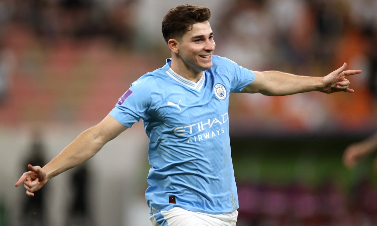 Julian Álvarez, atacante do Manchester City (foto: AFP)