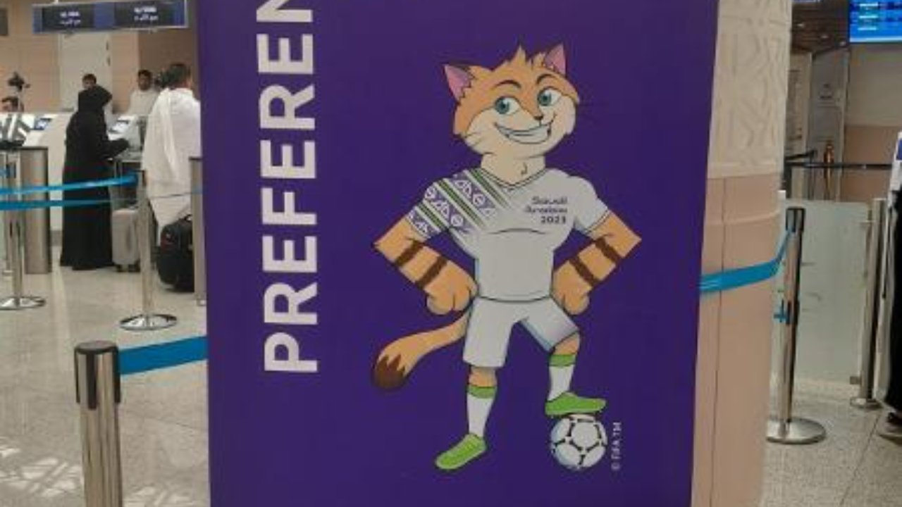 Haddaf, mascote do Mundial de Clubes (foto: Alexandre Araújo/UOL/Folhapress)