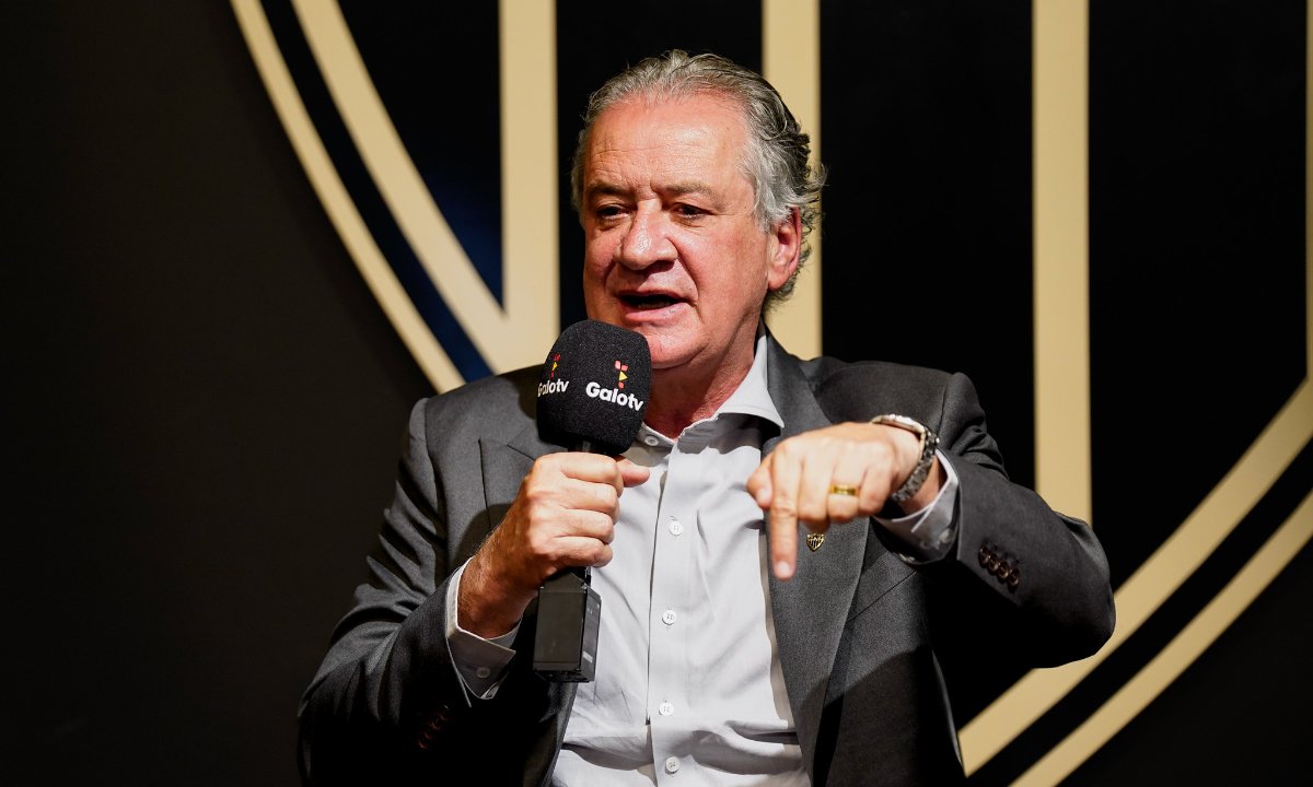 Presidente do Atlético, Sérgio Coelho em entrevista na sede do clube (foto: Divulgação/Atlético)