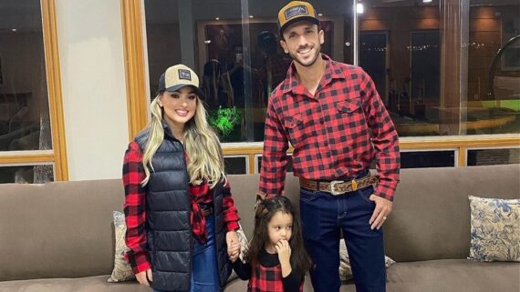 Thiago Ribeiro com a esposa e a filha (foto: Reprodução/Instagram do Thiago Ribeiro)