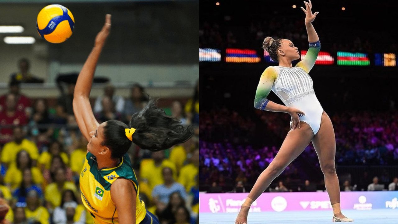 Vôlei e ginástica são as modalidades que receberão os repasses mais altos do COB (foto: Mauricio Val/FVImagem/CBV e Reprodução/Redes Sociais)