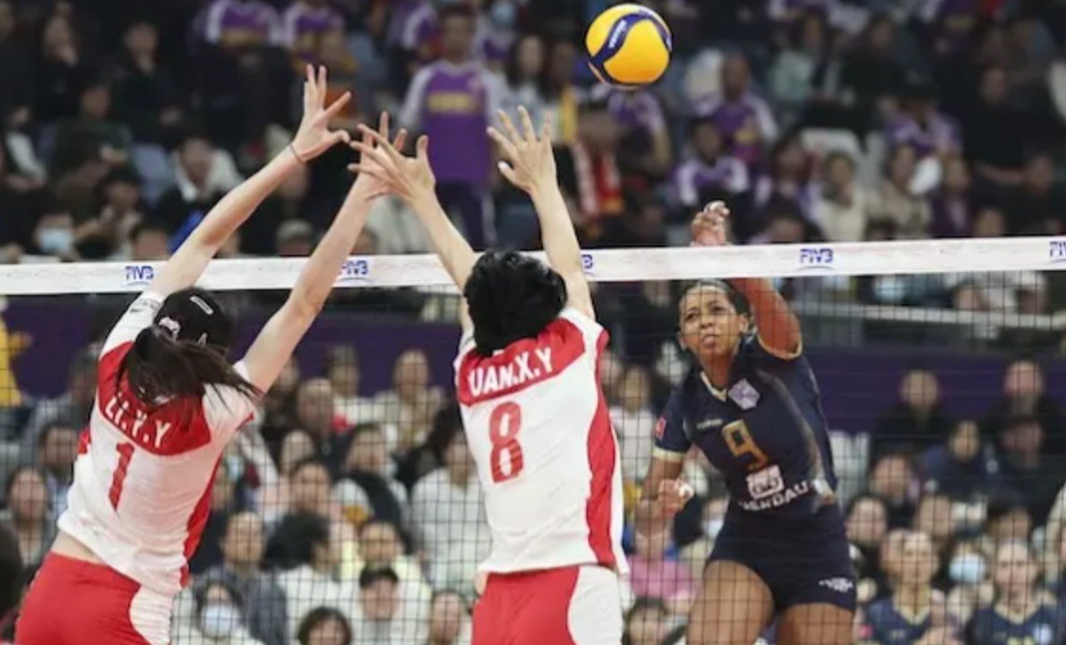 Jogo do Minas no Mundial de Clubes feminino (foto: FIVB/Divulgação)
