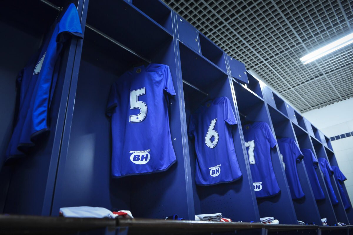 Vestiário do Cruzeiro na Arena Barueri (foto: Staff Images/Cruzeiro)