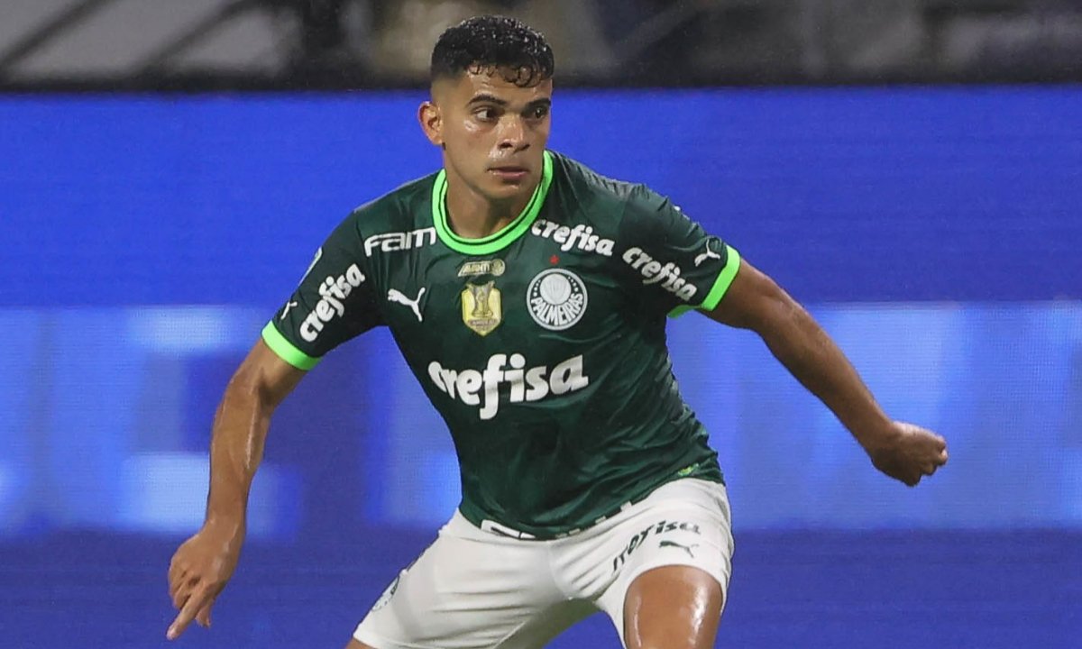 Bruno Rodrigues em jogo do Palmeiras (foto: Divulgação/Palmeiras)