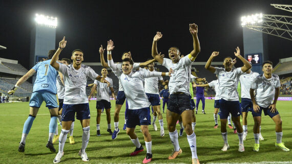 Jogadores do Cruzeiro na Copinha 2024 (foto: Mauro Horita/Cruzeiro)