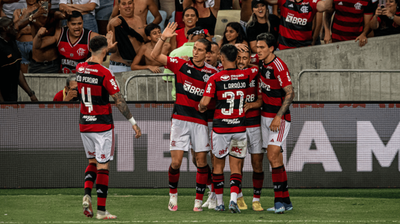 Jogadores do Flamengo (foto: Paula Reis/Flamengo)