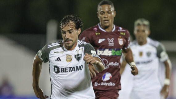 Igor Gomes pelo Atlético contra Patrocinense (foto: Pedro Souza / Atlético)