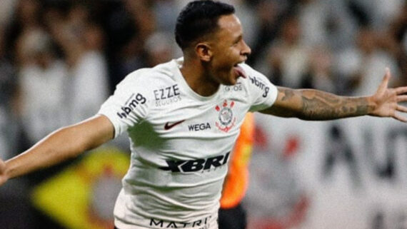 Arthur Sousa comemorando gol (foto: Reprodução Twitter do Corinthians)