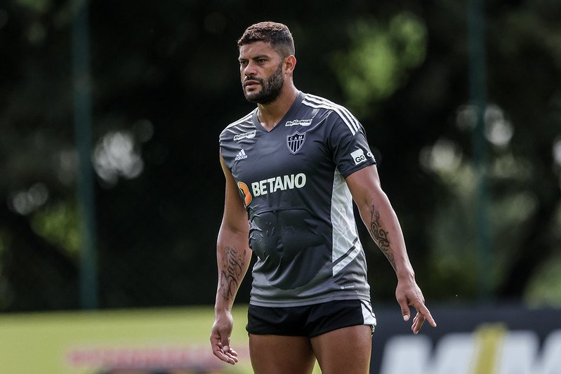 Hulk durante treino (foto: Pedro Souza/Atlético)