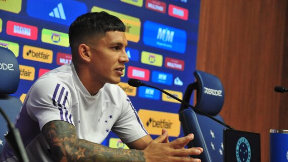 Lucas Romero, jogador do Cruzeiro (foto: Alexandre Guzanshe / EM / D.A Press)