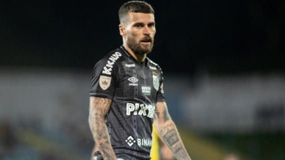 Lucas Lima com a camisa do Santos (foto: Ivan Storti/Santos FC)