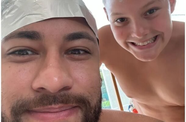 Neymar e Davi Lucca descoloriram o cabelo (foto: Foto: Reprodução/Instagram)