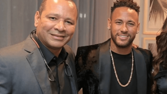 Neymar pai e filho abraçados (foto: Reprodução)