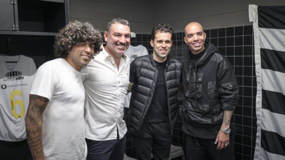 Luan participou do Jogo das Lendas do Atlético, em julho de 2023, que inaugurou a Arena MRV (foto: Pedro Souza/Atlético)