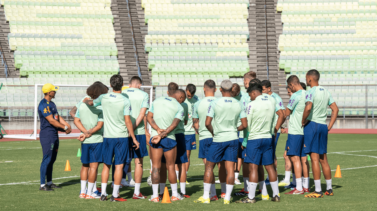 Jogadores da Seleção Brasileira Olímpica (foto: Leto Ribas/CBF)