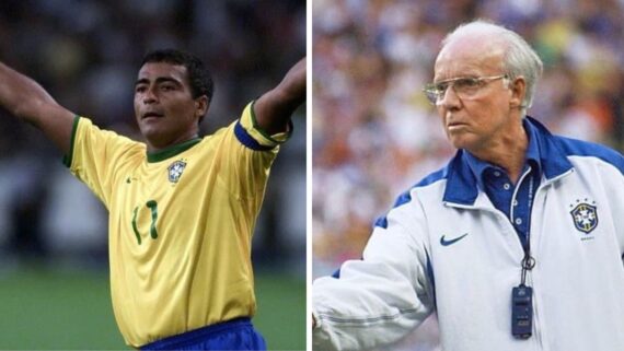 Zagallo treinou Romário na conquista do tetra em 94 (foto: Redes sociais/Reprodução e Redes sociais Zagallo/Reprodução)