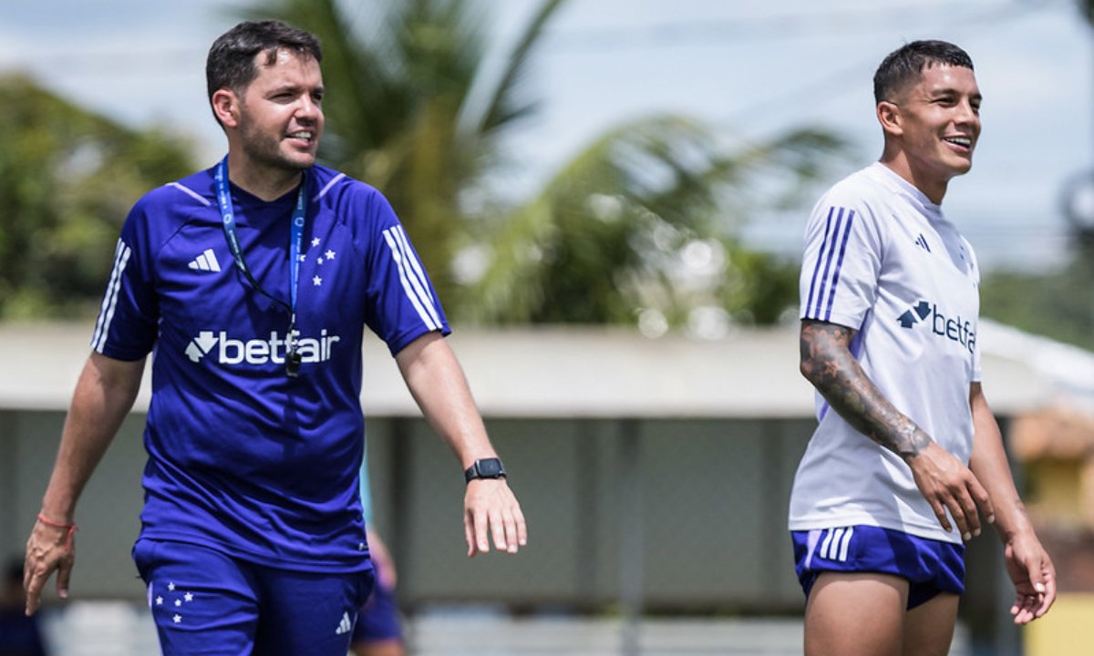 Romero em treino do Cruzeiro (foto: Gustavo Aleixo/Cruzeiro)