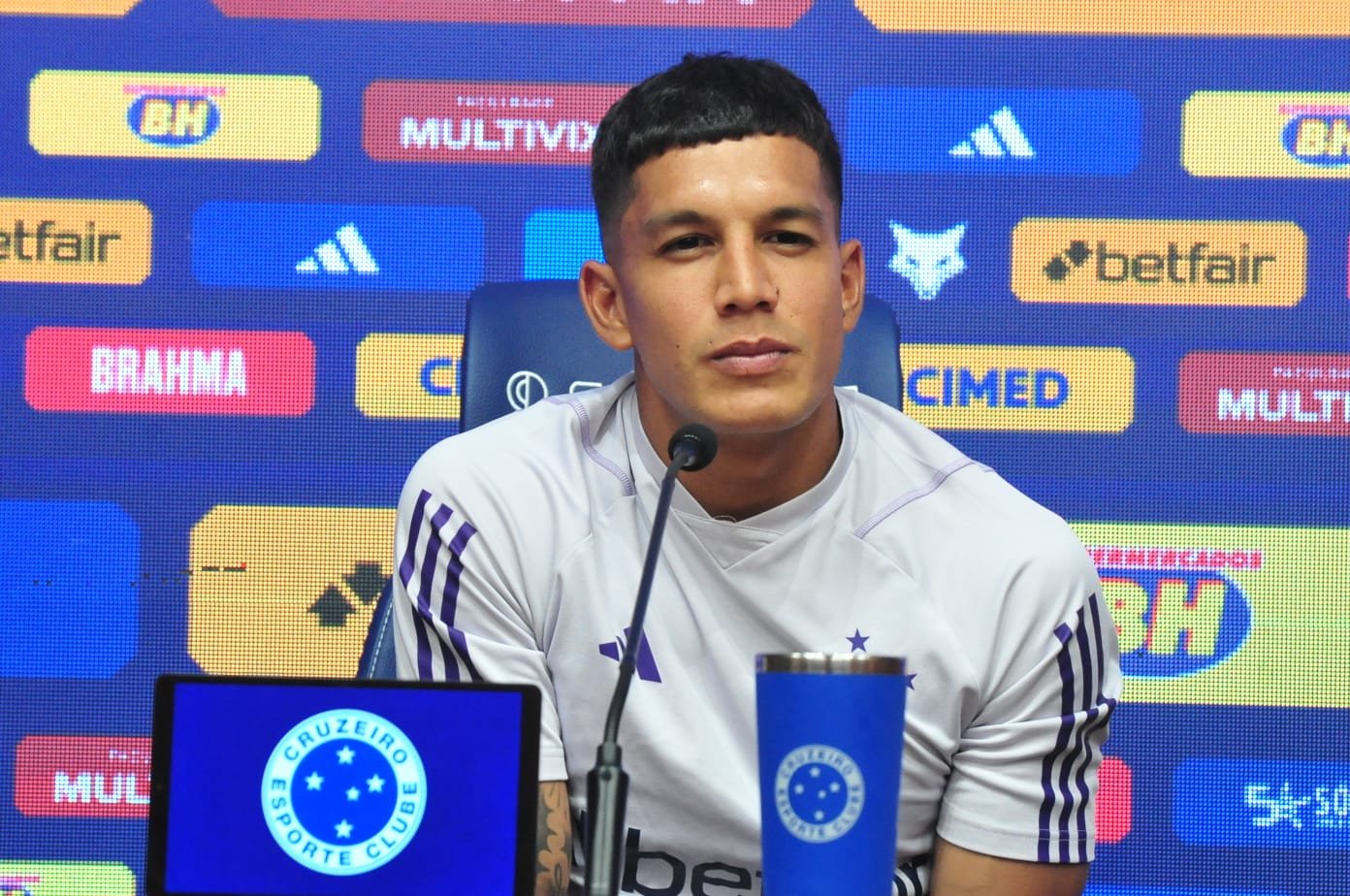 Lucas Romero, jogador do Cruzeiro (foto: Alexandre Guzanshe/EM/DA Press)