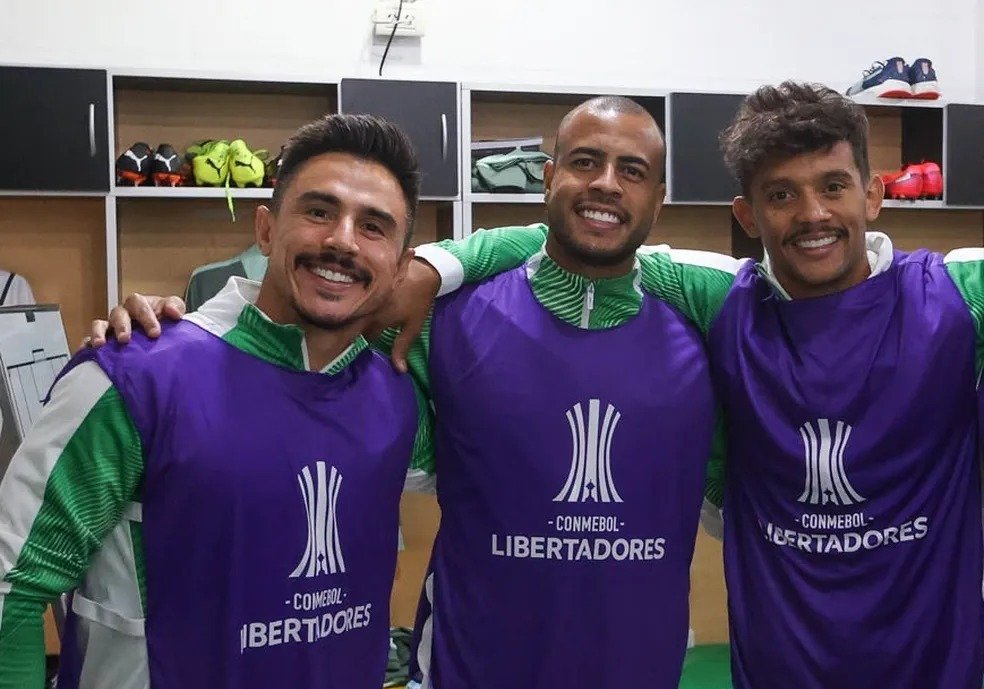 Willian Bigode, Mayke e Gustavo Scarpa são ex-companheiros de Palmeiras (foto: Cesar Greco/Ag. Palmeiras/Divulgação)