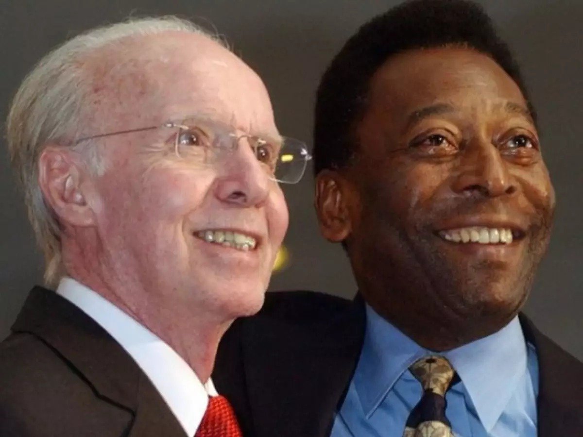 Zagallo e Pelé jogaram juntos e conquistaram as Copas do Mundo de 58 e 62 (foto: Redes sociais/Reprodução)