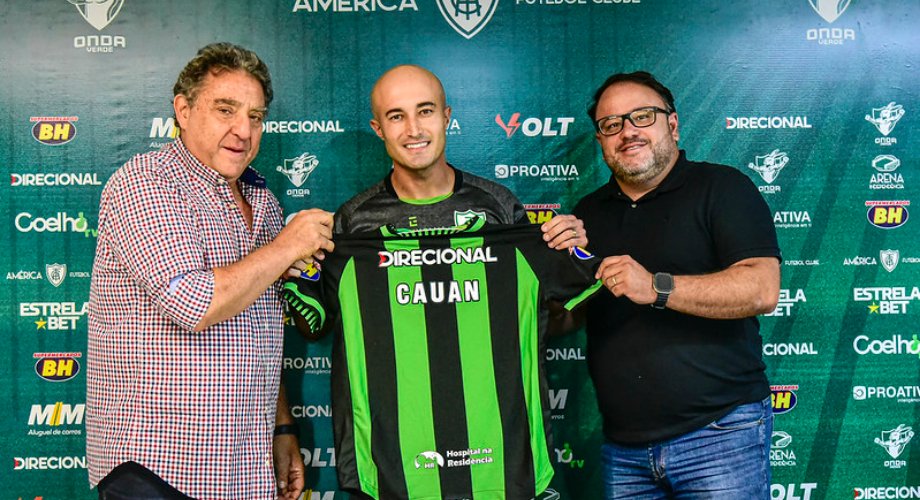 Cauan de Almeida em coletiva de apresentação (foto: Mourão Panda/América)